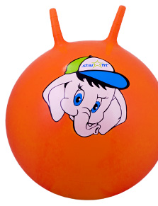 Мяч-попрыгун STARFIT GB-401 45 см "Слоненок", с рожками, оранжевый   ут-00007211 