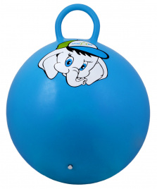 Мяч-попрыгун 45см "Слоненок", с ручками, синий  GB-401 