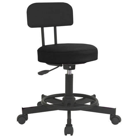 Стул кресло оператора РС12, без подлокотников, кожзам, черное