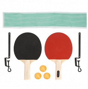 Набор для  настольного тенниса, комлектность 2 ракетки 5мм., 3 шарика,  сетка 