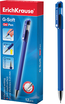 Ручка гелевая "G-Soft" 0,38мм. синяя 