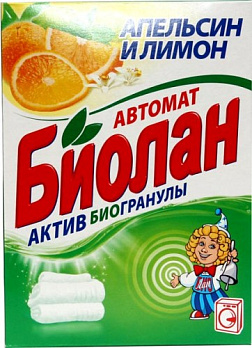 Порошок стиральный "Биолан" автомат  350 гр. "Апельсин и лимон" 