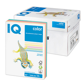 Бумага А4 250л "IQ (АйКью) Color PASTELL Mixed Packs" 80гр/м2 (набор) 