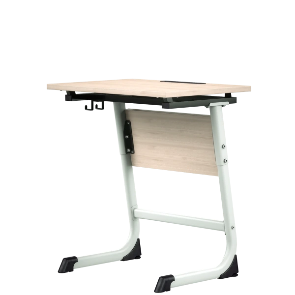 Стол ученический с НАКЛОНОМ СТОЛЕШНИЦЫ «Оптима» 1 — местный, регулируемый 3-5 группа, клен танзай