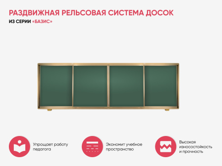 Раздвижная рельсовая система досок BS - 22 (меловая)