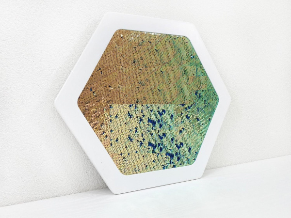 Декоративная тактильная панель - «Радужная пайетка»