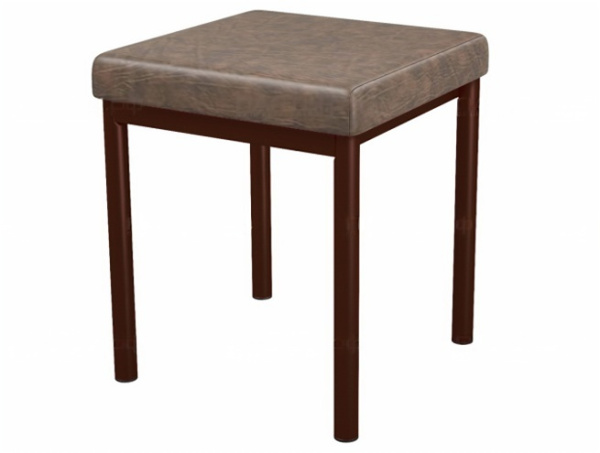 Банкетка 1-местная мягкая 380х380х420 мм коричневый корпус