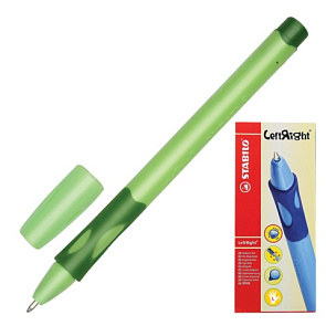 Ручка шариковая для левшей "LeftRight" 0,45мм. синяя,  корпус зеленый 