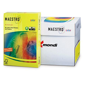Бумага А4 500л "Maestro Color INTENSIVE" 80гр/м2, 104% (ярко-желтый) 