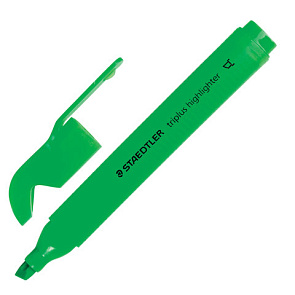 Текстовыделитель "Triplus" 2-5 мм трехгранный, скошенный, неон зеленый 