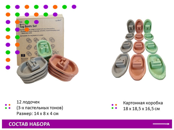 Набор "Лодочки" для центра воды и песка