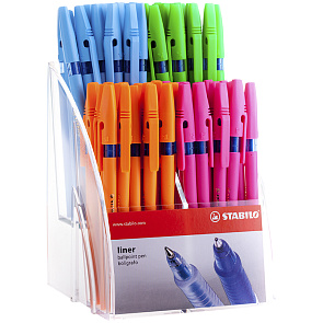 Ручка шариковая "Liner 808" 0,7мм синяя, корпус флуоресцентный 