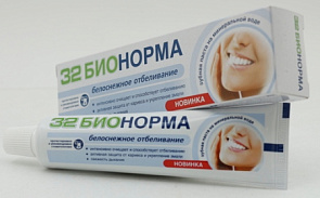 Зубная паста "32 Бионорма"  75 мл. "Белоснежное Отбеливание" 