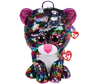 Рюкзак игрушка Дотти леопард многоцветный с пайетками TY 95024 