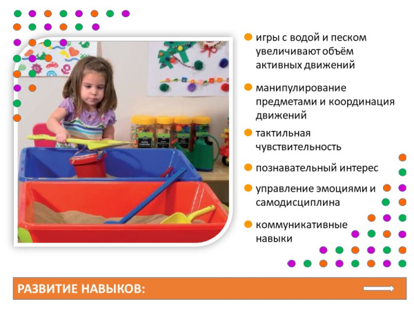Поддоны настольные для воды и песка (50 х 70 х 15см.) 4 шт