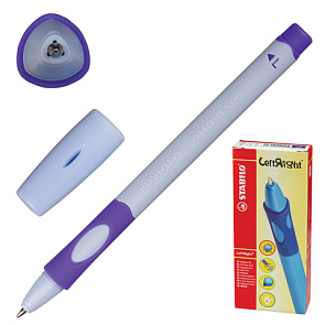 Ручка шариковая для левшей 0,45мм. синяя "LeftRight" корпус лавандовый 