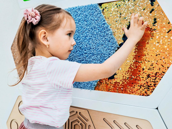 Декоративная тактильная панель - «Радужная пайетка»