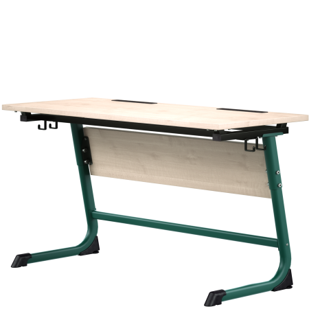 Стол ученический с НАКЛОНОМ СТОЛЕШНИЦЫ «Оптима» 2 — местный, регулируемый 3 - 5 группа, клен танзай з