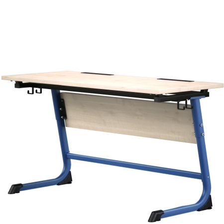 Стол ученический с НАКЛОНОМ СТОЛЕШНИЦЫ «Оптима» 2 — местный, регулируемый 5-7 группа, клен танзай