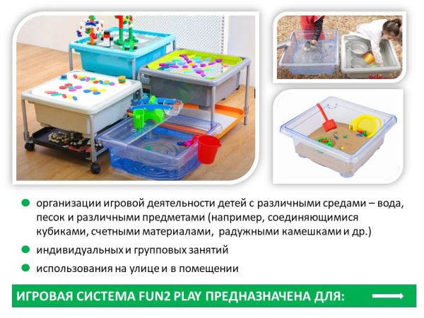 Fun2 Play Игровая система Лоток с крышкой (Прозрачный)