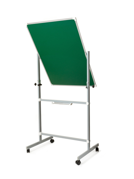 Поворотная магнитная полимерная школьная доска комбинированная(зеленый\черный)