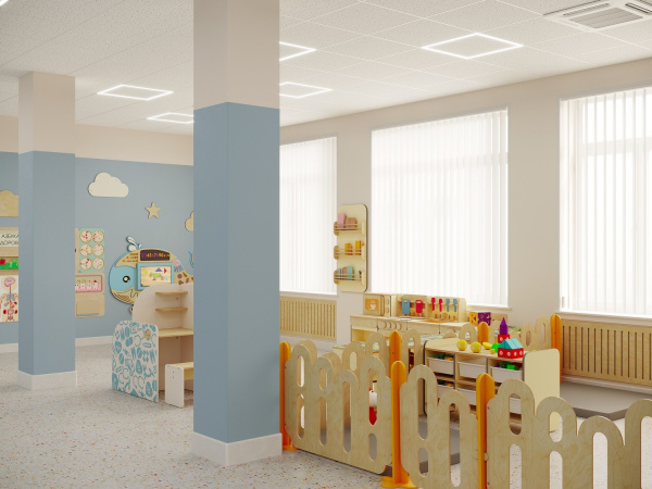 Игровой уголок в медицинском учреждении 32 м²