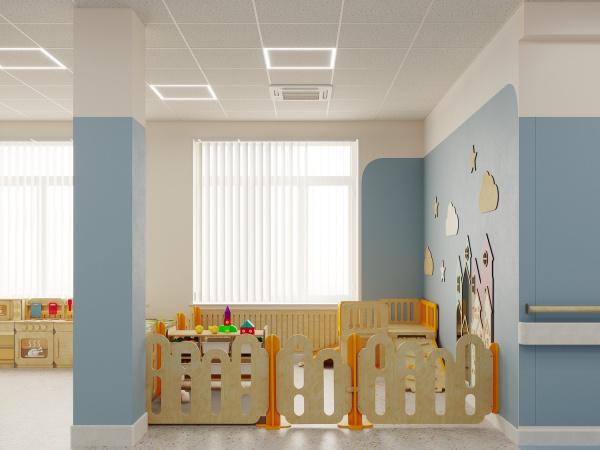 Игровой уголок в медицинском учреждении 32 м²
