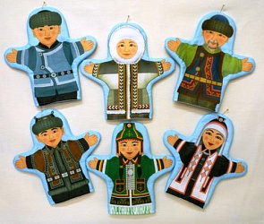 Кукла перчатка печать набор "Якутская семья" 