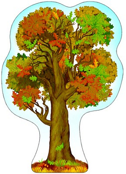 Плакат фигурный А3 Дерево Дуб осенний  ф-8735 