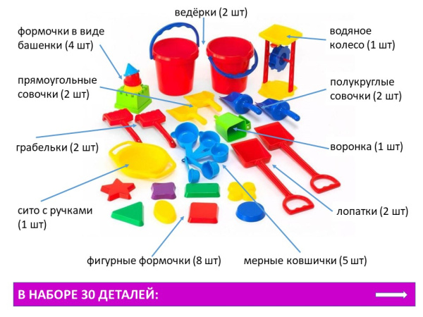 Играем с песком. Набор для класса
