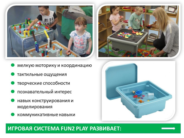 Fun2 Play Игровая система Лоток с крышкой (Голубой)