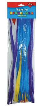 Проволока синельная для творчества "Пушистая", перья однотонные, 40 штук, 30 см, ассо 