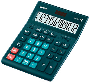 Калькулятор 12 разр. 209x155 "Casio GR-12C-DG" темно-зеленый 