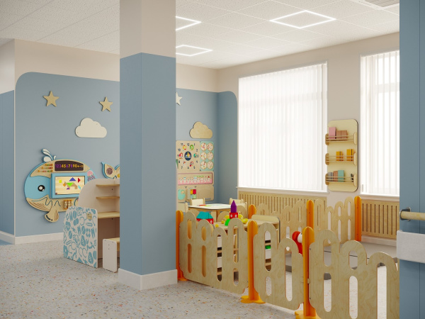 Игровой уголок в медицинском учреждении 24 м²