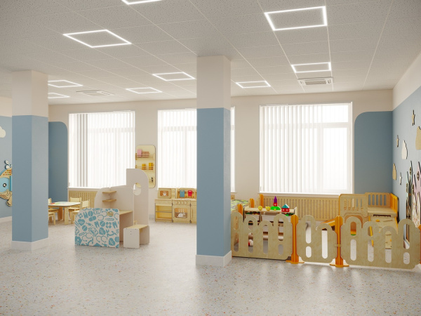 Игровой уголок в медицинском учреждении 32 м²