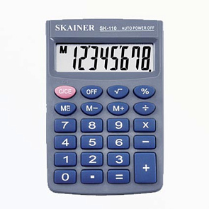 Калькулятор  8 разр. карманный  87*58мм. 