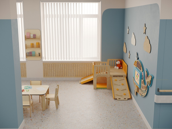 Игровой уголок в медицинском учреждении 12 м²