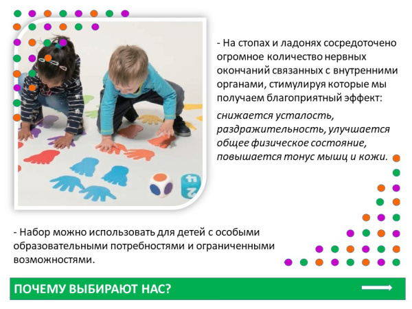 Отпечатки рук и ног. Набор следов.